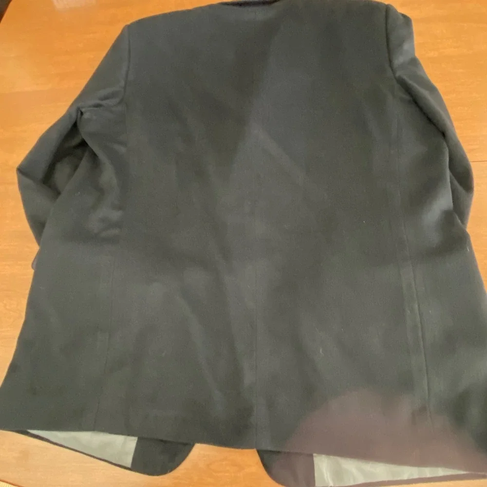 Ken's Man's Shop Piacenza Pure Italian Cashmere Black Blazer Mens 48L USA Made